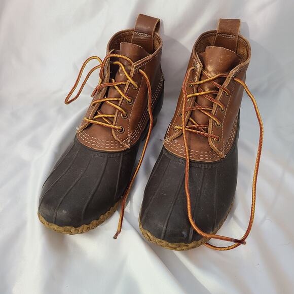 L.L.Bean Bean Boots Original duck boots Mens Size 10 Leather Waterproof - Picture 1 of 10